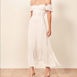 NEW Reformation Butterfly Ivory Midi Dress Size 4